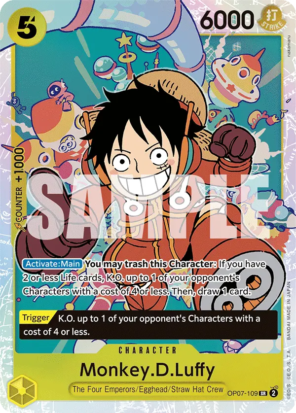 Carta Monkey.D.Luffy OP07-109