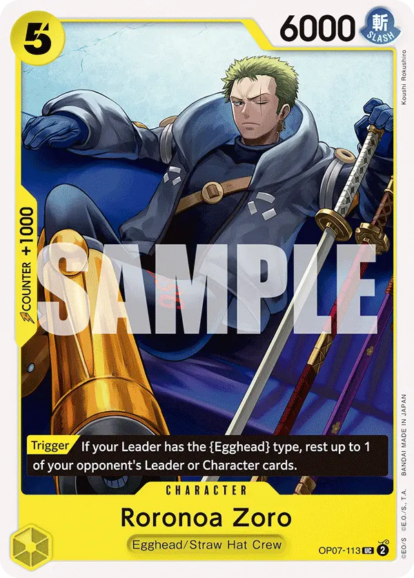 Carta Roronoa Zoro OP07-113
