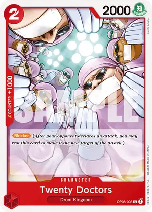 Carta Twenty Doctors OP08-003