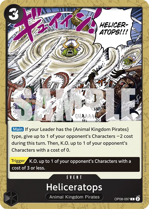 Heliceratops OP08-097 card