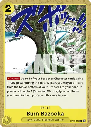 Carta Burn Bazooka OP08-116