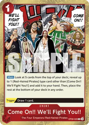 Carta Come On!! We'll Fight You!! OP09-020