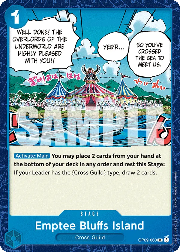 Carta Emptee Bluffs Island OP09-060