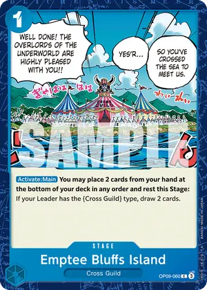 Carta Emptee Bluffs Island OP09-060