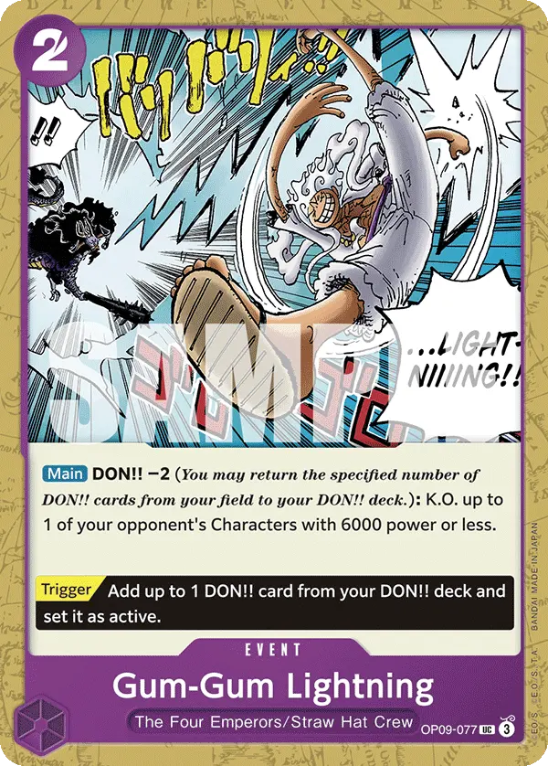 Gum-Gum Lightning OP09-077 card