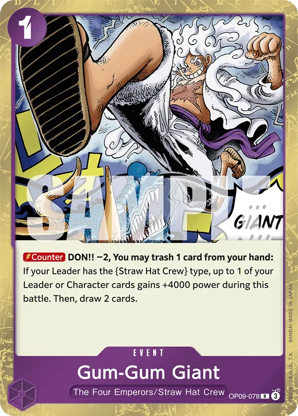 Gum-Gum Giant OP09-078 card
