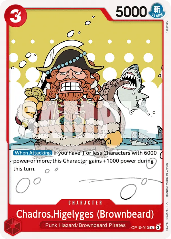 Chadros.Higelyges (Brownbeard) OP10-010 card