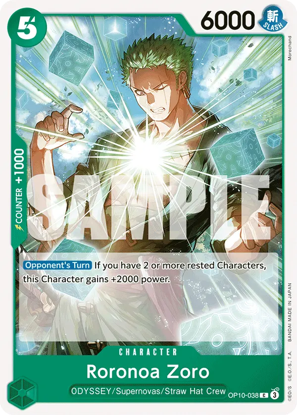 Carta Roronoa Zoro OP10-038