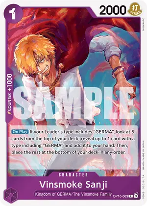 Carta Vinsmoke Sanji OP10-063
