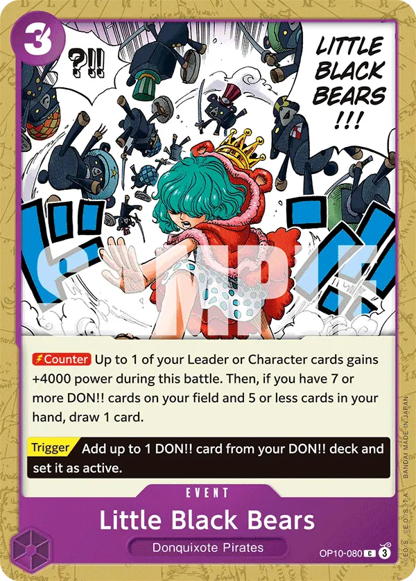 Carta Little Black Bears OP10-080