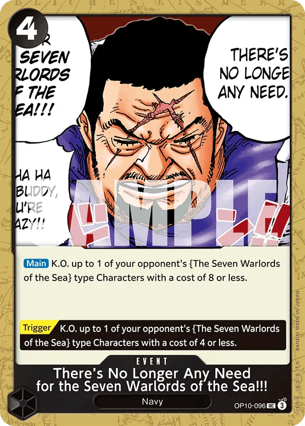 There’s No Longer Any Need for the Seven Warlords of the Sea!!! OP10-096 card
