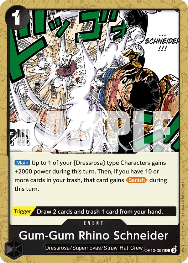Carta Gum-Gum Rhino Schneider OP10-097