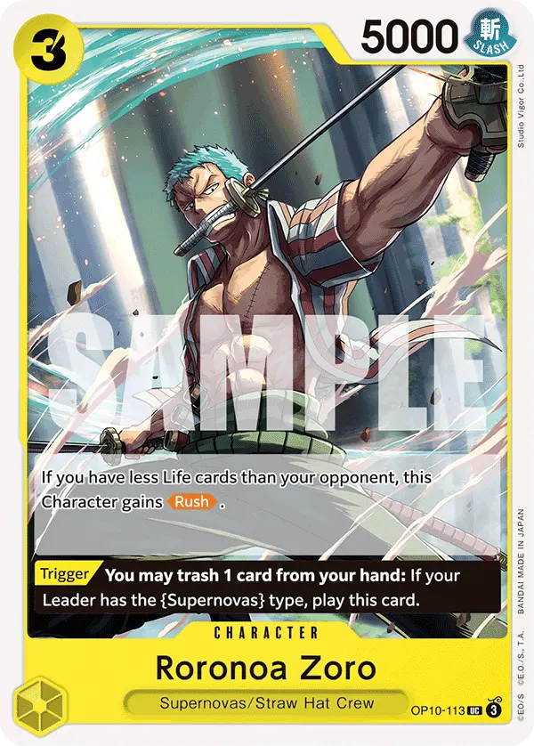 Roronoa Zoro OP10-113 card