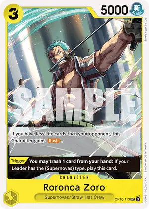 Carta Roronoa Zoro OP10-113