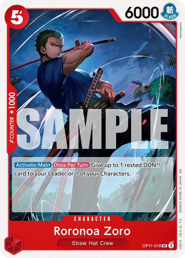 Carta Roronoa Zoro OP11-016