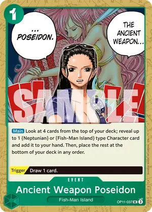 Carta Ancient Weapon Poseidon OP11-037