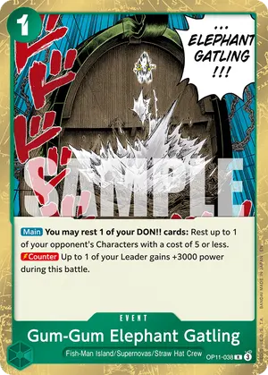 Carta Gum-Gum Elephant Gatling OP11-038