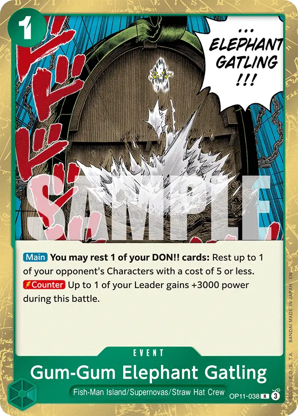 Carta Gum-Gum Elephant Gatling OP11-038