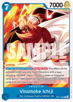 Carta Vinsmoke Ichiji OP11-043