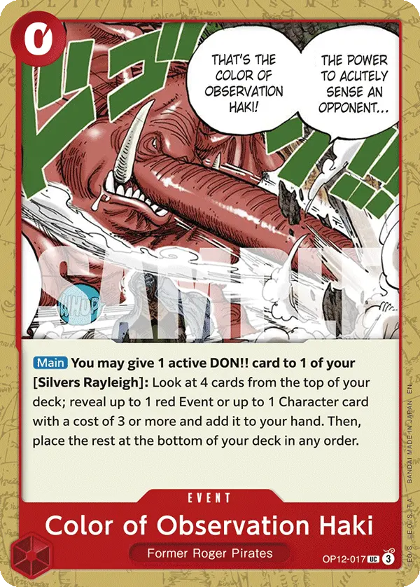 Color of Observation Haki OP12-017 card