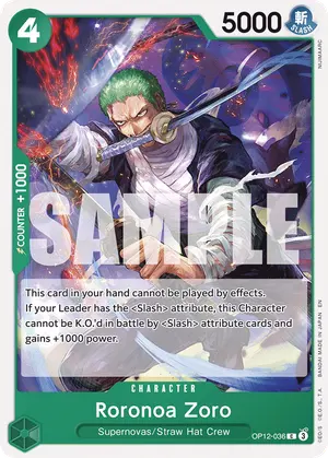 Carta Roronoa Zoro OP12-036