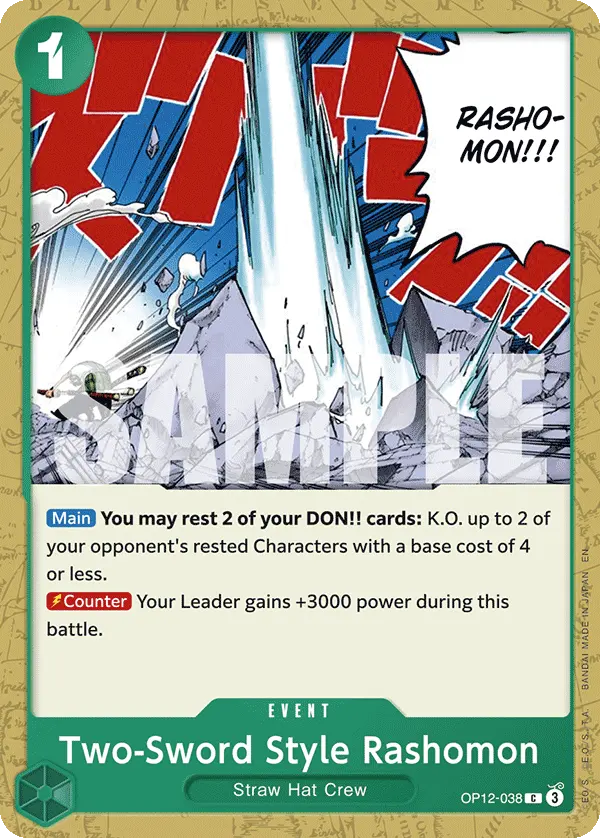 Two-Sword Style Rashomon OP12-038 card
