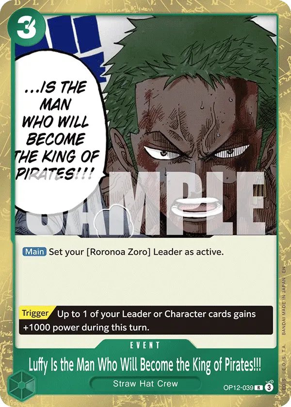 Luffy Is the Man Who Will Become the King of Pirates!!! OP12-039 card