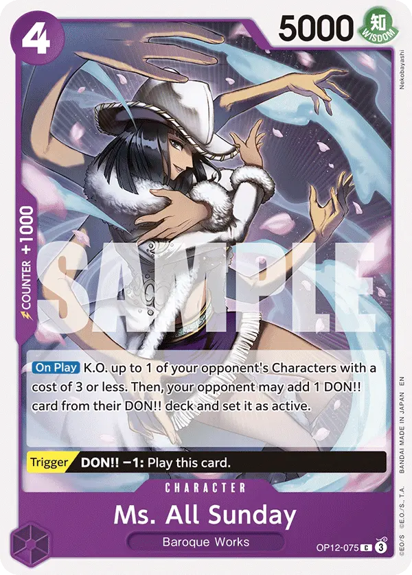 Carta Ms. All Sunday OP12-075