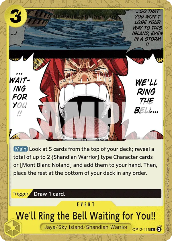 We'll Ring the Bell Waiting for You!! OP12-116 card