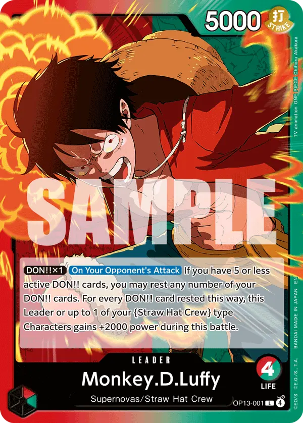 Monkey.D.Luffy OP13-001 card