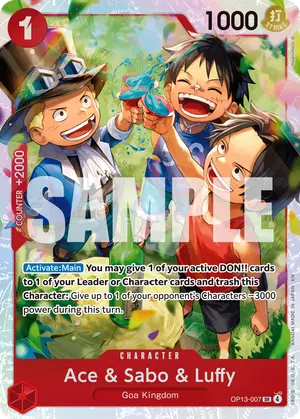 Carta Ace & Sabo & Luffy OP13-007