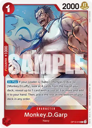 Carta Monkey.D.Garp OP13-016