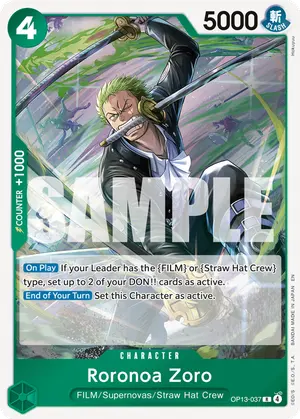 Carta Roronoa Zoro OP13-037