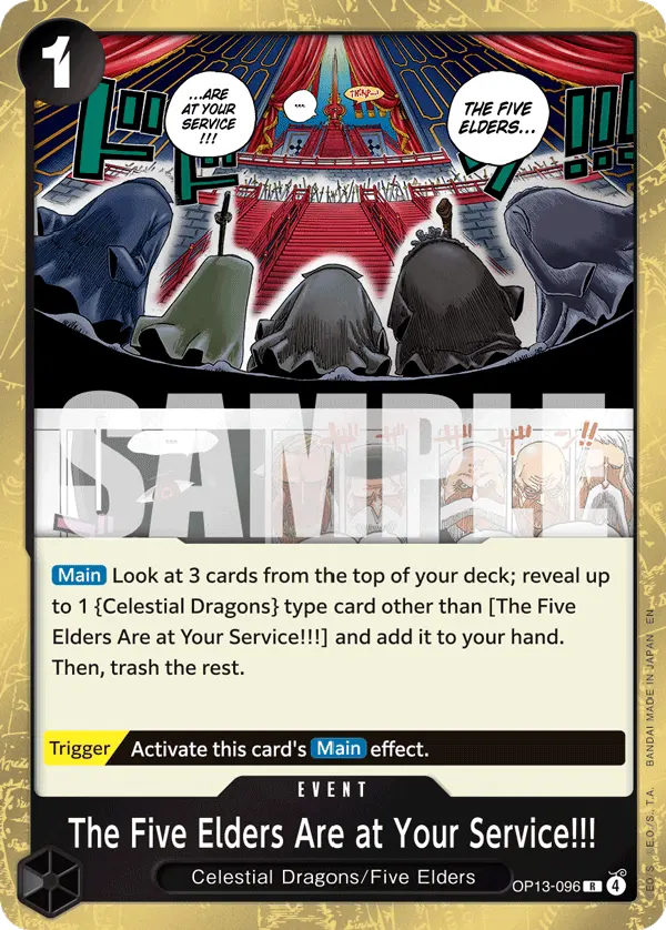 The Five Elders Are at Your Service!!! OP13-096 card