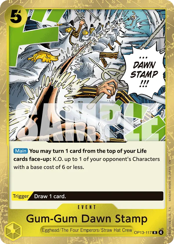 Carta Gum-Gum Dawn Stamp OP13-117