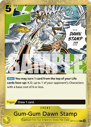 Carta Gum-Gum Dawn Stamp OP13-117