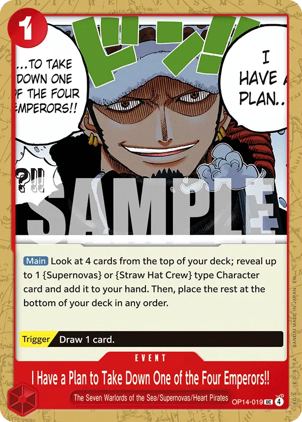 I Have a Plan to Take Down One of the Four Emperors!! OP14-019 card