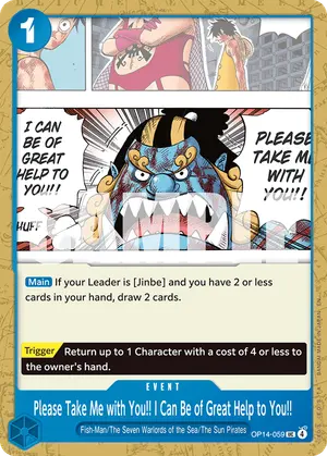 Carta Please Take Me with You!! I Can Be of Great Help to You!! OP14-059