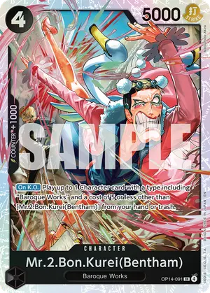 Carta Mr.2.Bon.Kurei(Bentham) OP14-091