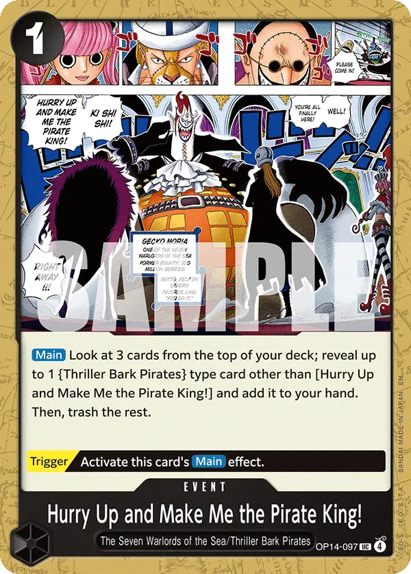 Carta Hurry Up and Make Me the Pirate King! OP14-097
