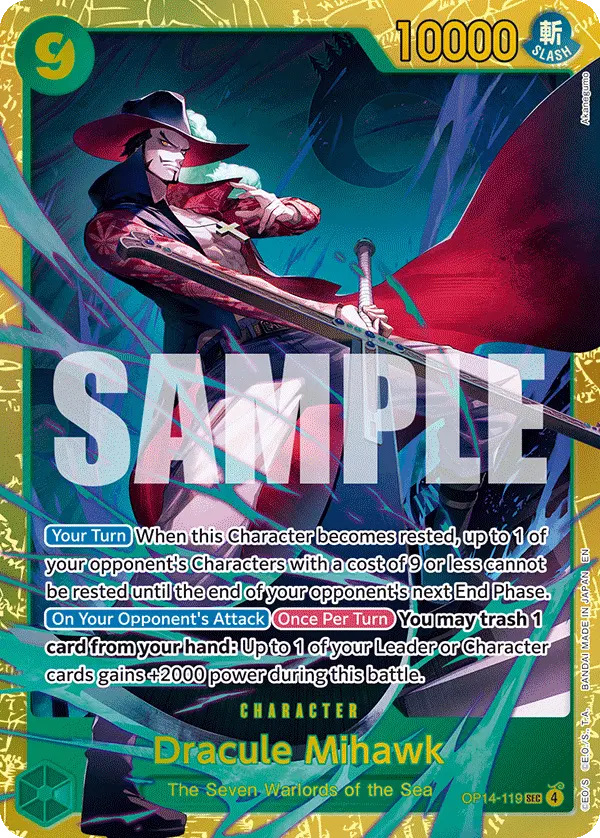 Carta Dracule Mihawk OP14-119