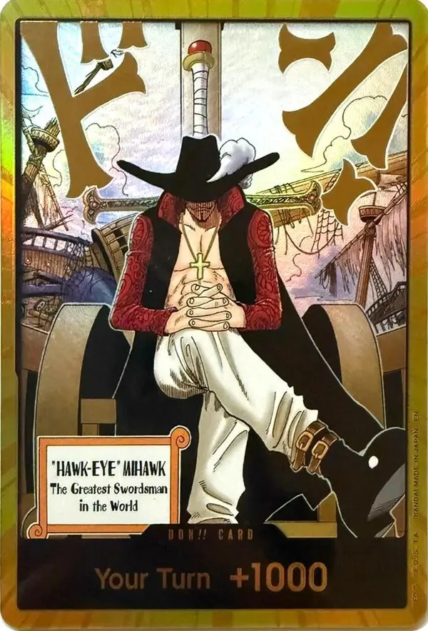 Carta DON!! Card (Dracule Mihawk) (Gold)
