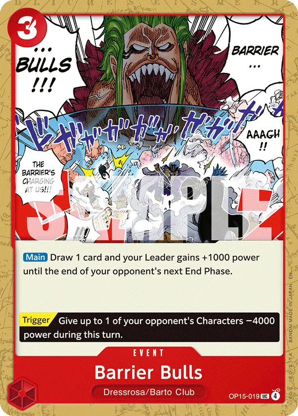 Barrier Bulls OP15-019 card
