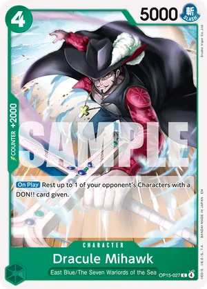Carta Dracule Mihawk OP15-027