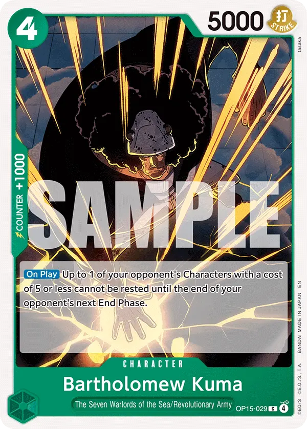 Bartholomew Kuma OP15-029 card