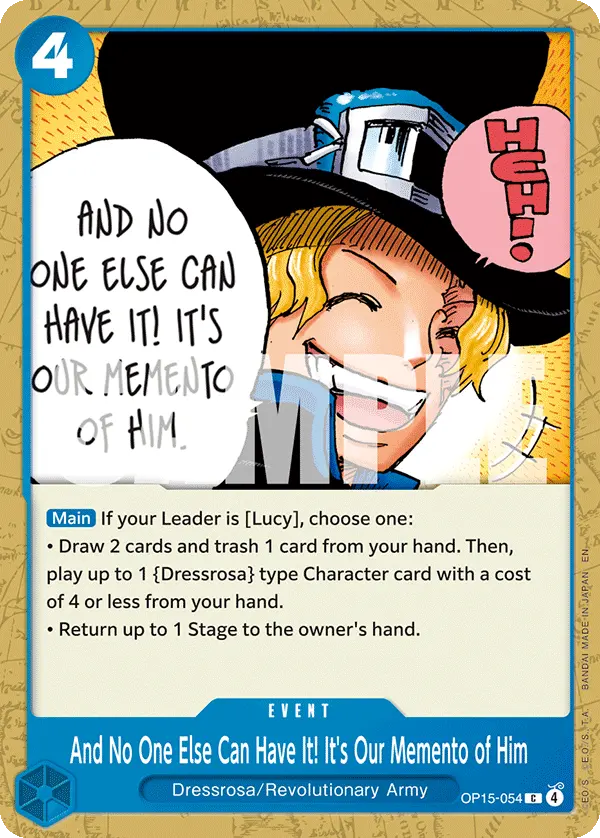 Carta And No One Else Can Have It! It's Our Memento of Him OP15-054