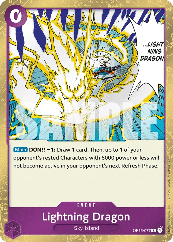Carta Lightning Dragon OP15-077