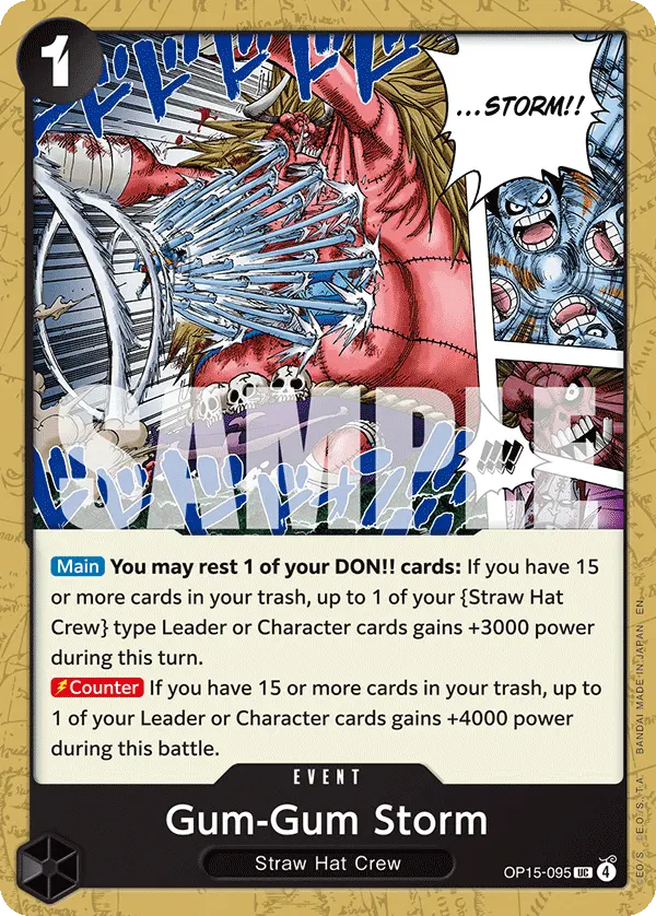 Gum-Gum Storm OP15-095 card