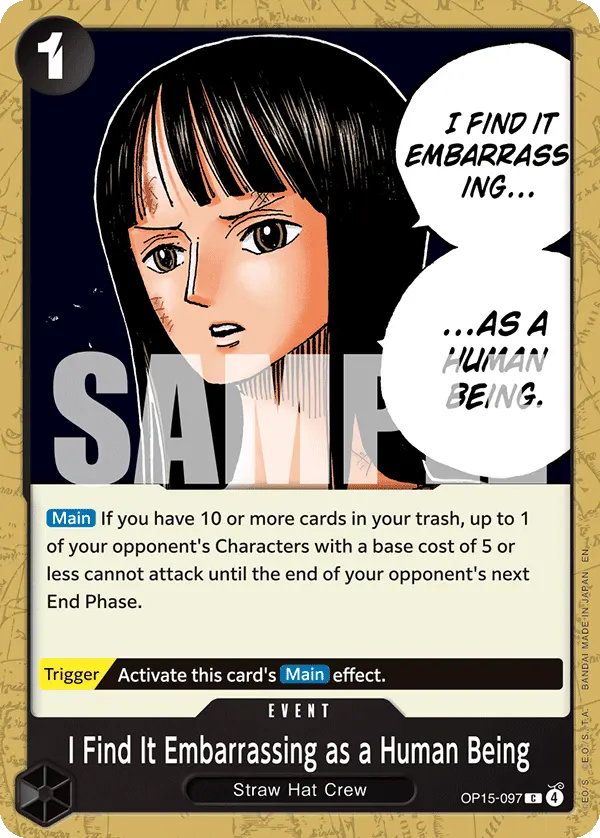 Carta I Find It Embarrassing as a Human Being OP15-097