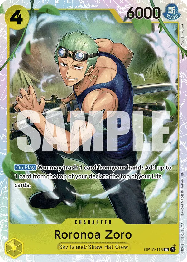Roronoa Zoro OP15-113 card